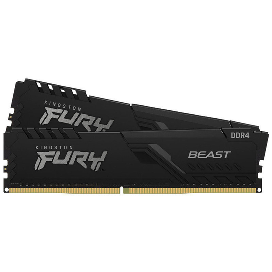 Kingston FURY Beast 16GB (2 x 8GB) 3600MHz DDR4 RAM - Black
