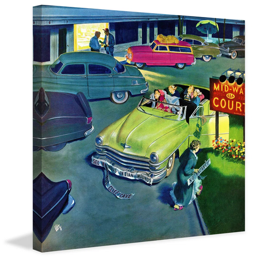 Mid Way Court - Wrapped Canvas Graphic Art Print