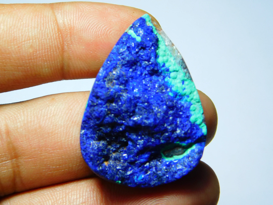 Rare Collection Of Very & Gorgeous Azurite Malachite Druzy High Quality Cabochon, Natural Loose Gemstone 92Cts.(38x27