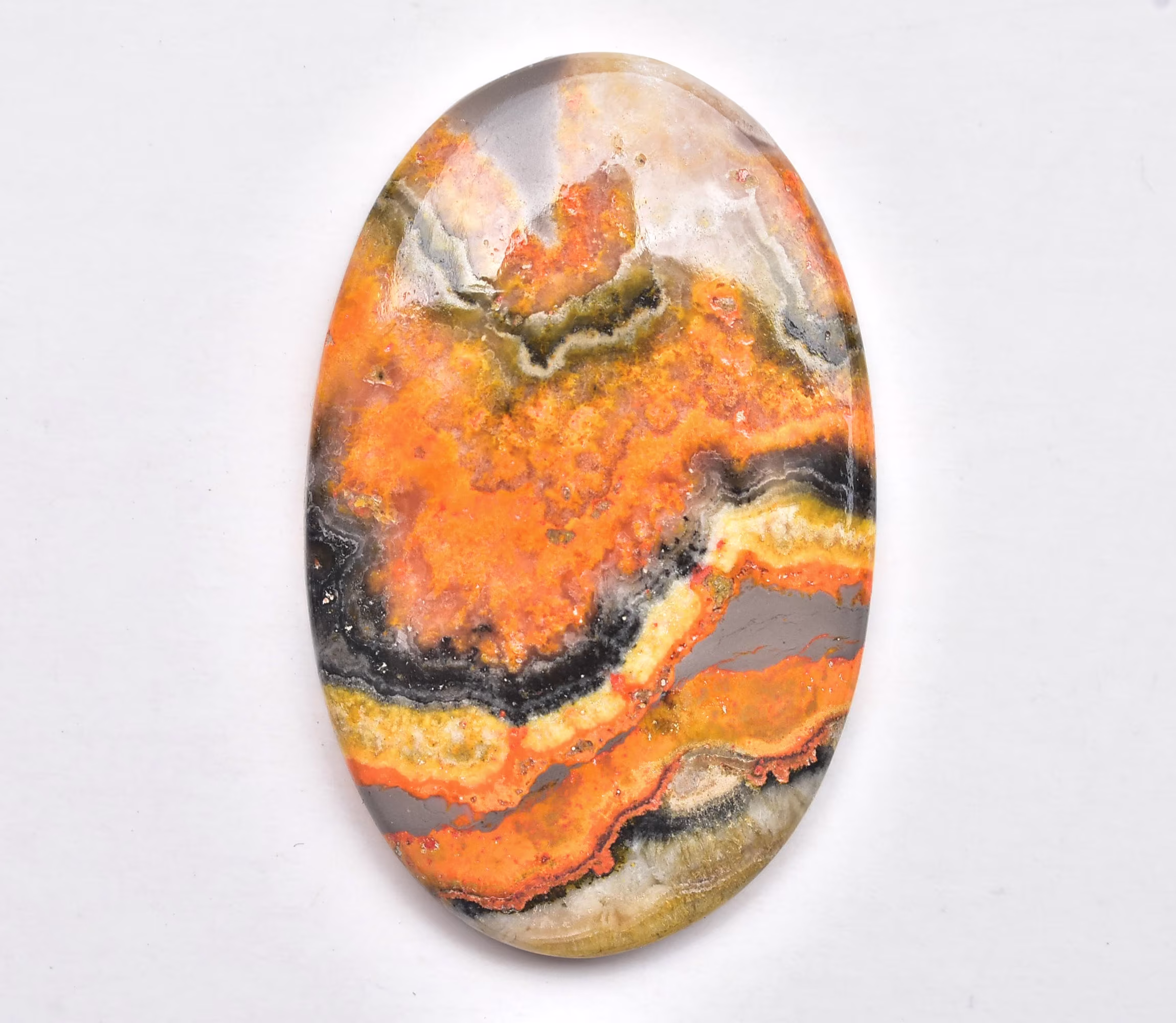 Natural Bumble Bee Jasper Cabochon Top Quality Rare Aaa Jewellery Making Oval Shape Gemstone 43x27x5 Mm... 55.00 Ct. A - 105