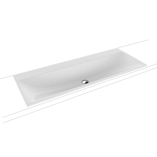 Alpine White Steel Enamel Rectangular Inset Basin Bathroom Sink