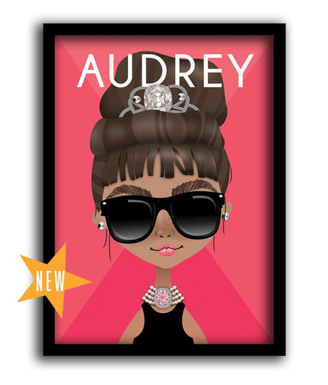 Audrey Hepburn Art Poster Print // Iconic Feminist Wall Decor- Inspiring Female Art - Classroom Gallery Artwork