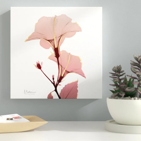 Golden Blush 1 - Wrapped Canvas Graphic Art Print