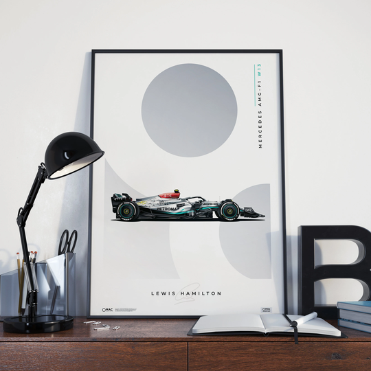 Mercedes W13 F1 Poster | 2022 Formula 1 Lewis Hamilton George Russell