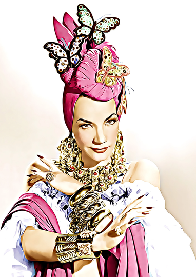 Carmen Miranda Unique Graphic Art Illustration Print 01 | A4 Size - 210 X 297mm 8.5" 11.75