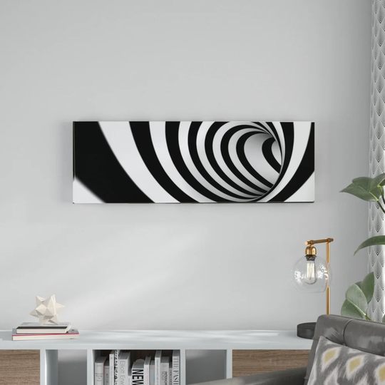 3D Abstract Swirl Framed Graphic Art on Canvas