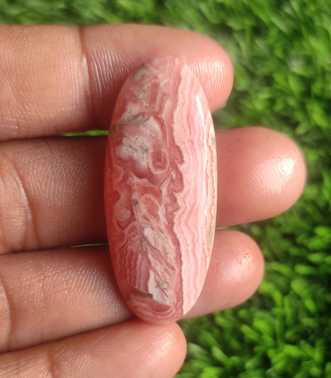 27x15 Mm Rhodochrosite Cabochon 63 Cts Loose Gemstone For Making Jewelry Hand Polish Stone Silversmith Cabs