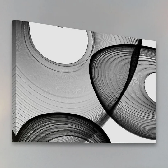 Abstract Black and White 21-46-51 by Irena Orlov - Wrapped Canvas Graphic Art Print