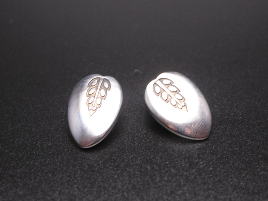 Georg Jensen Earrings By Gundolph Albertus - Danish 925S Sterling Silver Foliate Clip-On Design #113 | Gj, Denmark Free Delivery