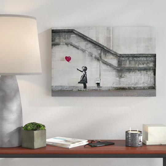 There Is Always Hope by Banksy - Wrapped Canvas Graphic Art Print