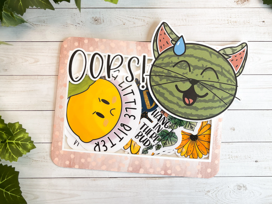 Mystery Oops Sticker Bundle Pack - 10 Stickers With Minor Flaws || Die Cut For Water Bottles, Laptops, Planners, & More
