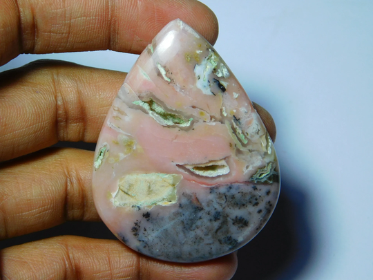 Natural Pink Opal Druzy Gemstone Gorgeous Cabochon Excellent Quality Loose Stone 110Cts.(55x42mm