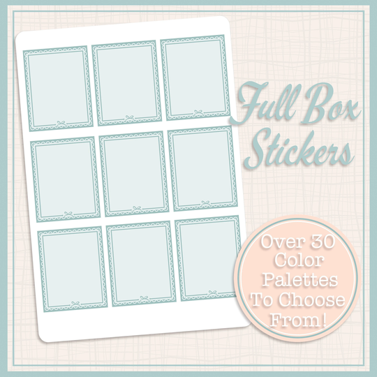 Full Box Stickers | Bow-Peep Scallops 9 Total