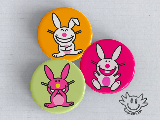 Happy Bunny | Jim Benton Pinback Buttons - 1.5