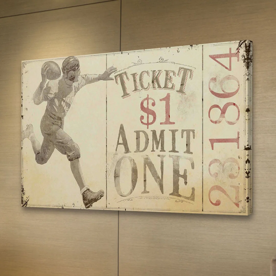 Quarterback Pass Alternative Version 1 by Maurice Bower - Wrapped Canvas Graphic Art Print