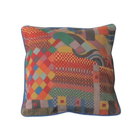 Liberty Bauhaus, Collier Campbell, Late 60S, Red, Blue & Yellow Cotton Cushion Cover, Throw Pillow Homeware Decor