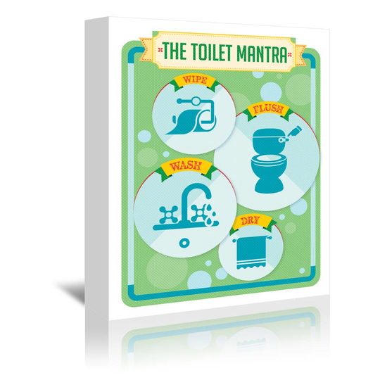 The Toilet Mantra 2 by Patricia Pino - Wrapped Canvas Graphic Art Print