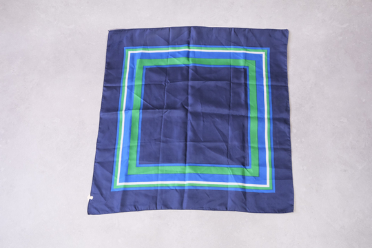 Pop Art Scarf/A Vintage French Silk 26 3/4 X Inches Graphic Design, Space Age France 1960S - 70S