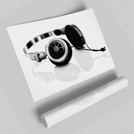 'Headphones Club' - Graphic Art Print on Paper