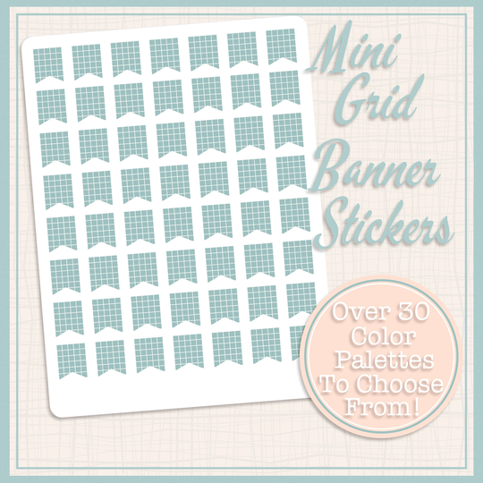 Unfoiled Banner Stickers | Mini Grid Banners 56 Total
