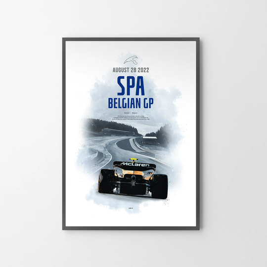 Lando Norris Or Daniel Ricciardo At The Spa Circuit F1 Belgian Gp 2022 | Poster Print Art Gift Illustration | Unframed