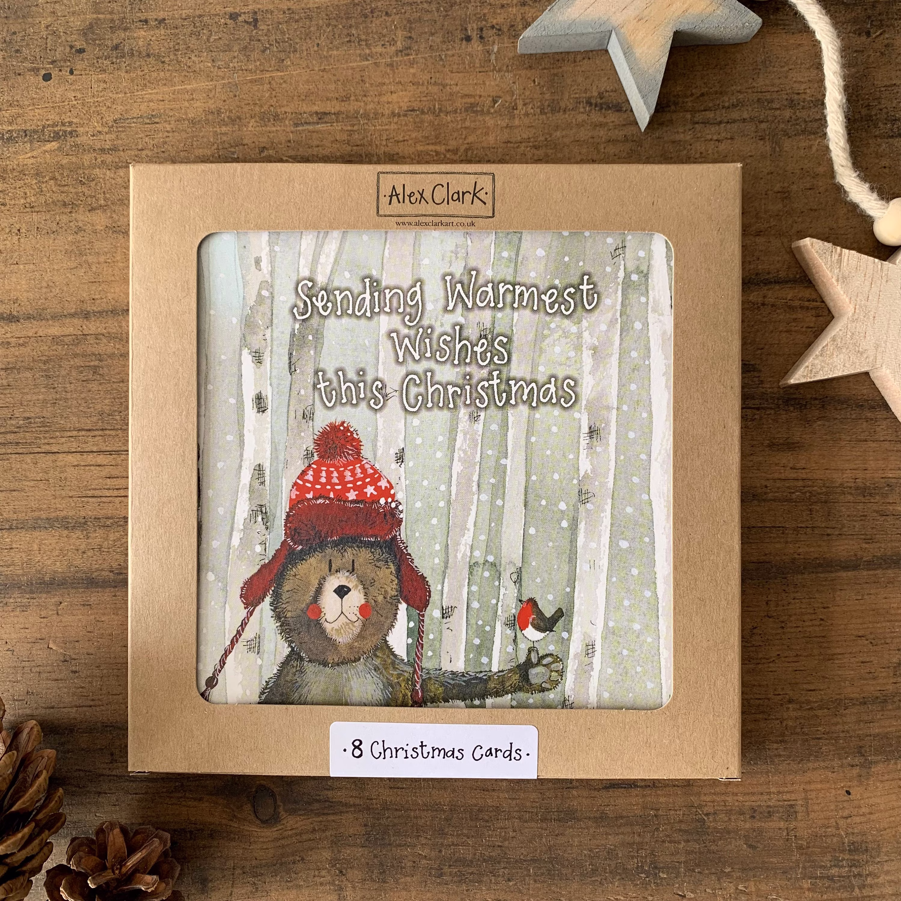 Winter Bear Boxed Christmas Cards 8 Pack | xb10