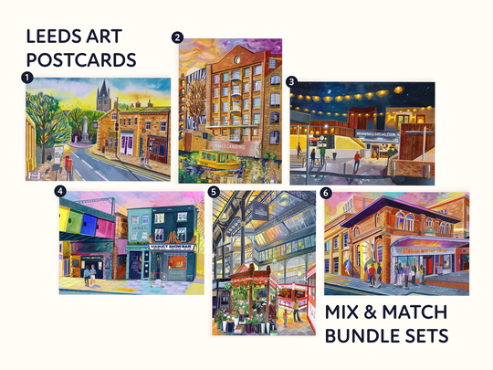 Leeds Artwork A6 Postcard Sets, Mix & Match Postcards, Pack Of 5, 10, 15, 25, Bundle