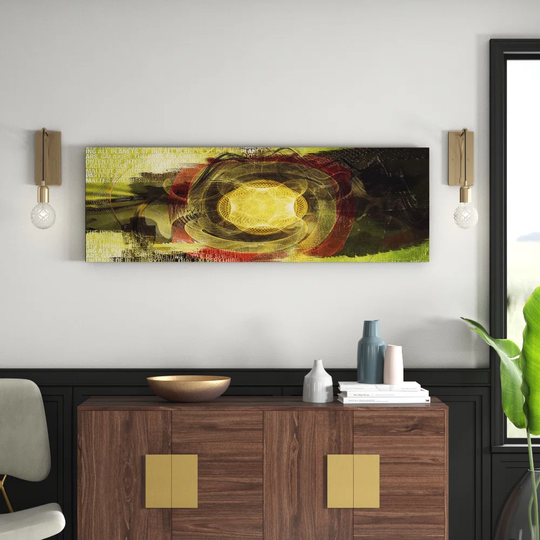 Enigma Panorama Abstract 494 Graphic Art Print on Canvas