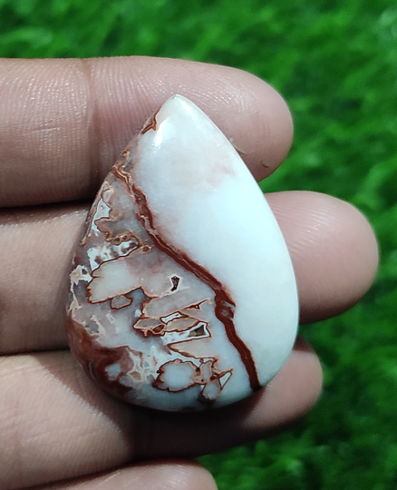 Rosetta Jasper Gemastone 38x28 Mm Pear Cabochon 48 Ct Smooth Pendant Necklace Making Jewelry Stone Handmade Polish Gemstone
