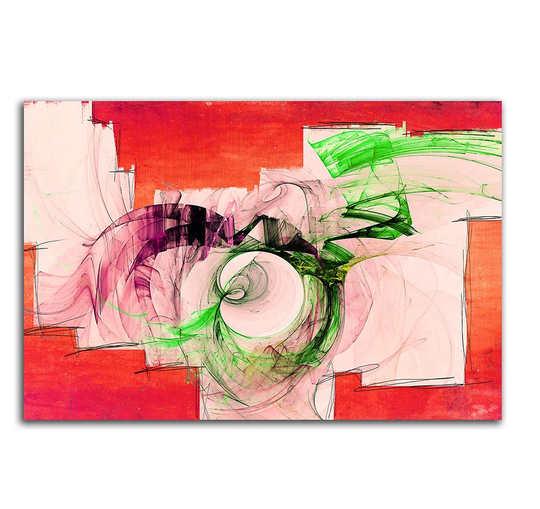 Enigma 250 Abstract Graphic Art Print on Canvas