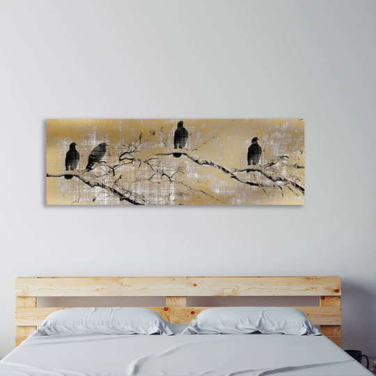 Black Birds by Kimberly Allen - Wrapped Canvas Panoramic Graphic Art Print