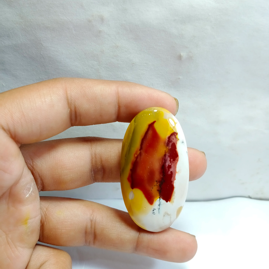 Natural Mokite Jasper Cabochon, , Top Quality Stone , Cabs For Jewelry Making Shape Oval 92 Cts 53 X 29 Mm #a1587