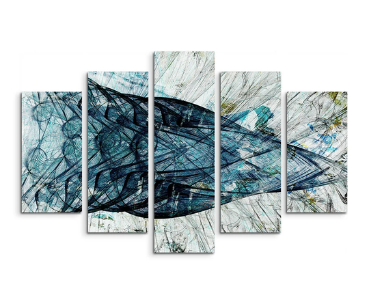 Enigma Sculpture Abstract 1241 Graphic Art Print Multi-Piece Image on Canvas