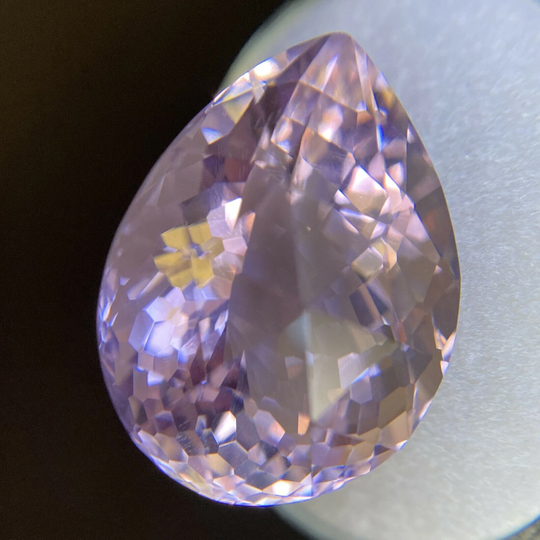 Fine 20.79Ct Rose De France Purple Amethyst Fancy Pear Cut Loose Gem 20x14.7mm
