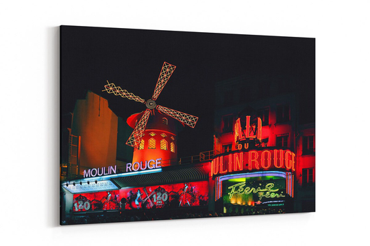 Moulin Rouge Canvas Art Print, Giclée Hanging Wall Decor, Modern Prints, Above The Couch Artwork, Living Room Decor