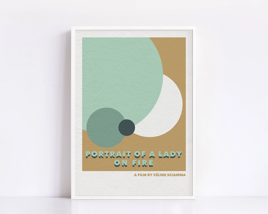 Portrait Of A Lady On Fire Minimalist Colour Palette Circles Print | A4 & A3 Alternative Movie Poster Polaroid Style