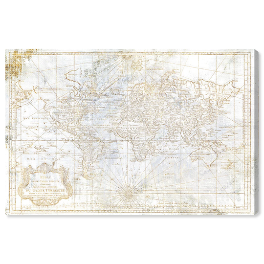 World Map 1778 Diamond - Wrapped Canvas Graphic Art Print