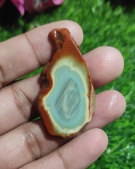 Raw Imperial Jasper Slice 51x28 Mm Multicolor 51Ct Designer Slab Cabochon Wholesale Cabs Pendant Necklace Jewelry Stone