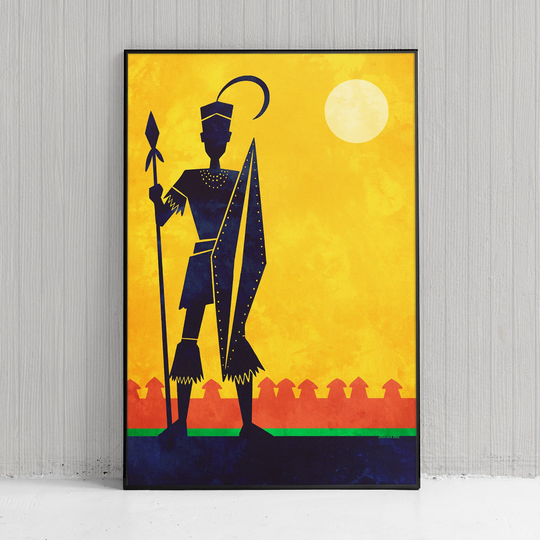 African Warrior Art Print - Wall Home Decor