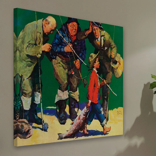 Cane Pole Catch by WM. Meade Prince - Wrapped Canvas Graphic Art Print