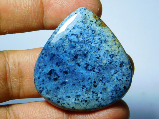 A Rare Quality Dumortierit Quartz Cabochons, Top Quality Loose Gemstone 91Cts. | 43x41mm