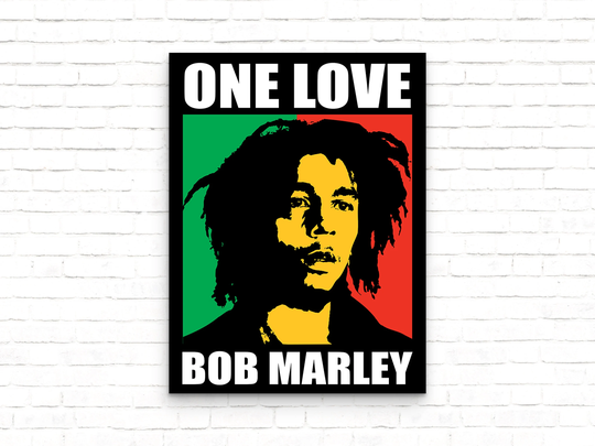 Bob Marley - One Love Vintage Graphic Art Music Poster Print Wall Decor