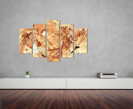 Abstract 517 - 5 Piece Wrapped Canvas Graphic Art Print Set