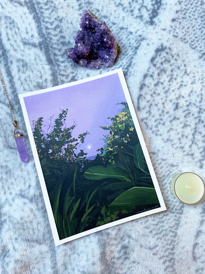 Violet Night Painting | A5 Print