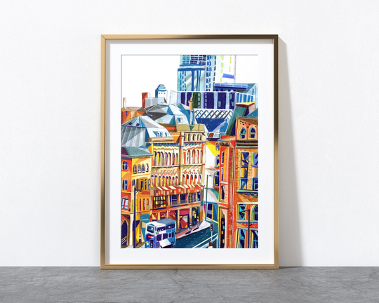Manchester Artwork Print, Northern Quarter, Wall Art, Tib Street & Church Street, A3 A4