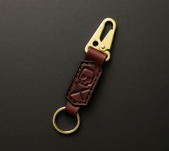 Premium Leather Keychain - Custom Skull Key Fob