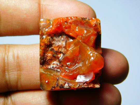 Natural Mexican Opal Druzy Gemstone Gorgeous Cabochon Excellent Quality Loose Stone 73Cts.(30x25mm