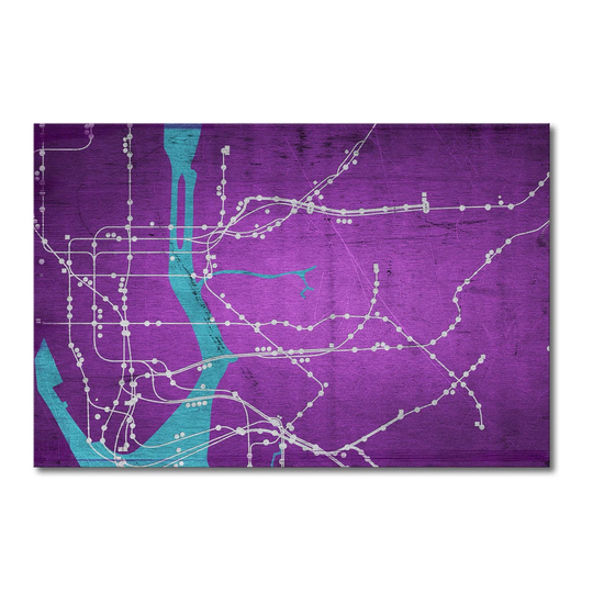 New York Metro Graphic Art on Canvas