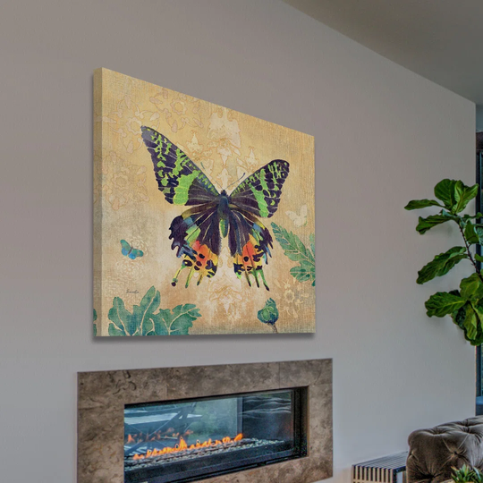 Madagascar Sunset Butterfly by Evelia - Wrapped Canvas Graphic Art Print