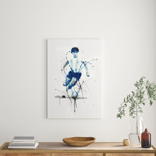 Enigma Maradona Graphic Art Print on Canvas